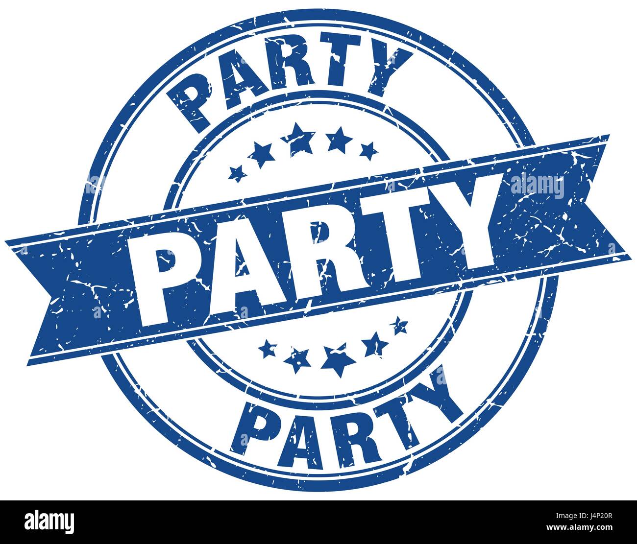 party round grunge ribbon stamp Stock Vector Image & Art - Alamy