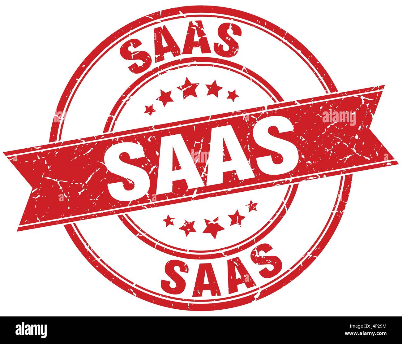 saas round grunge ribbon stamp Stock Vector Image & Art - Alamy