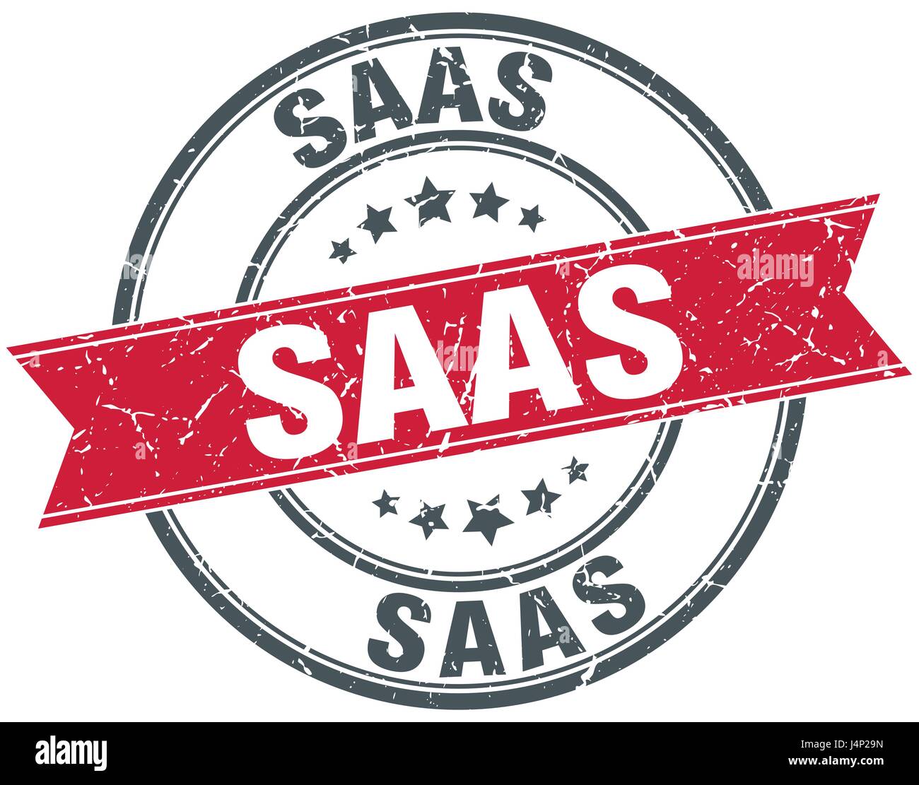 saas round grunge ribbon stamp Stock Vector Image & Art - Alamy