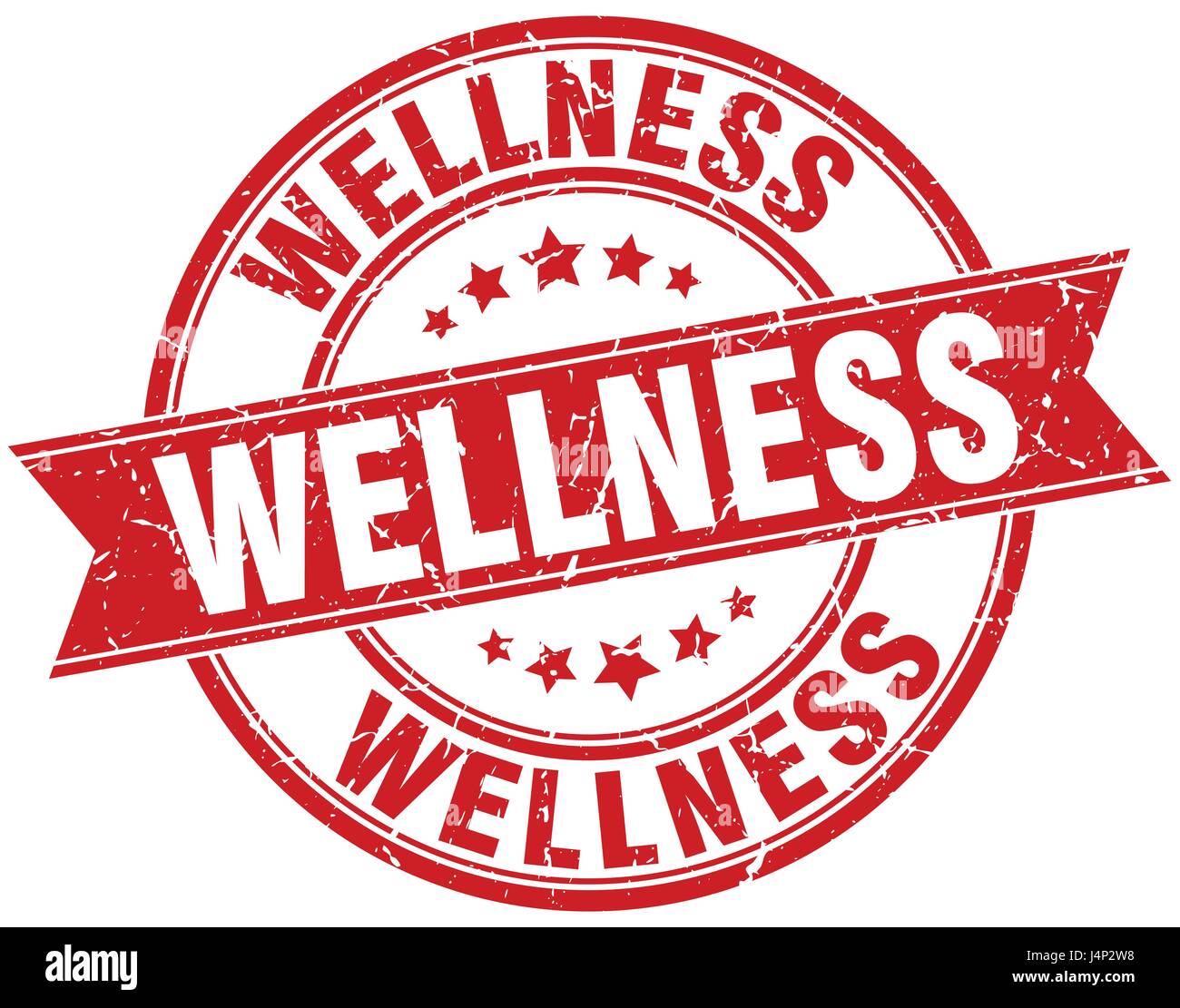 wellness round grunge ribbon stamp Stock Vector Image & Art - Alamy