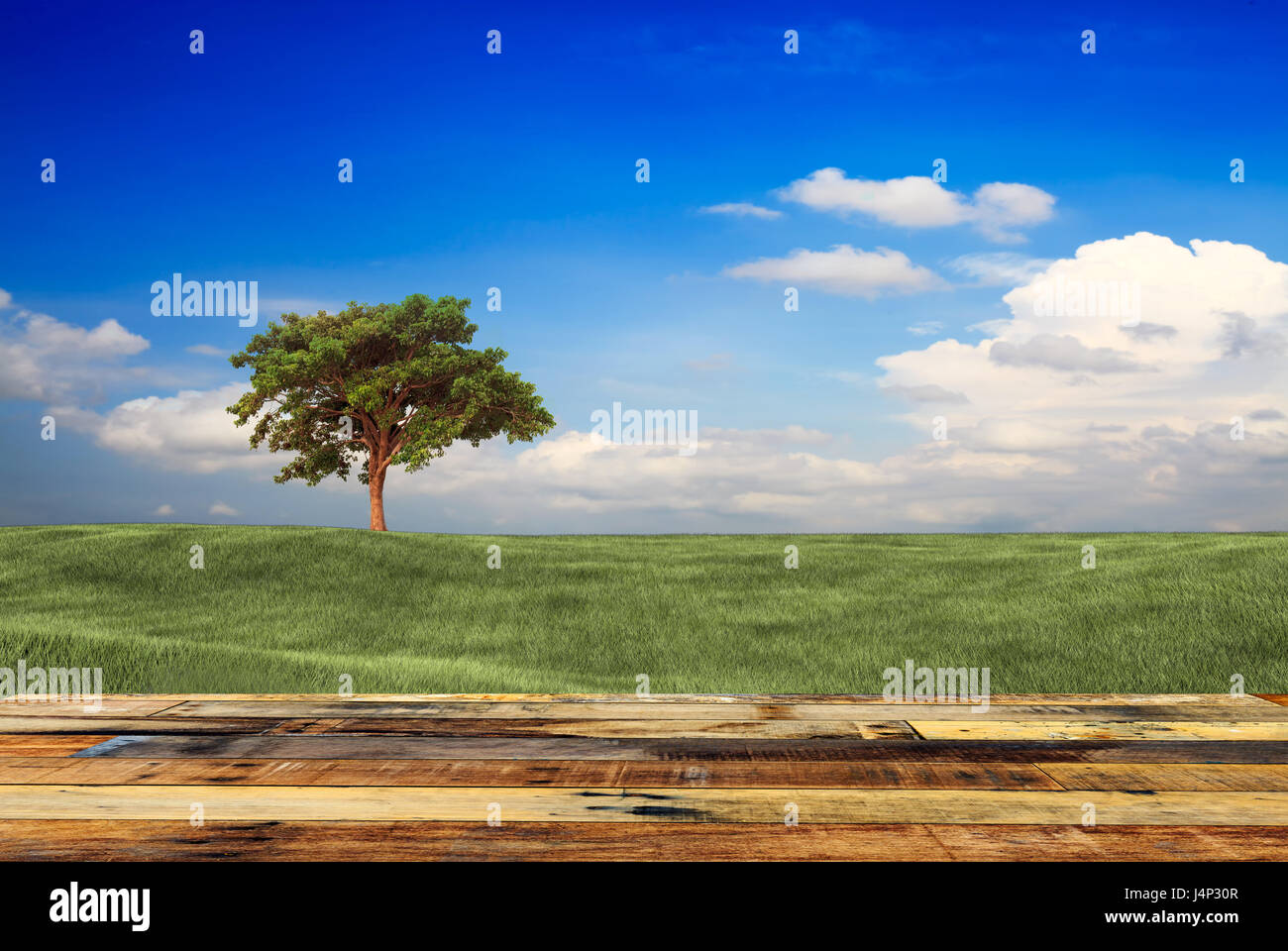 The wood table with nice beautiful background Stock Photo - Alamy