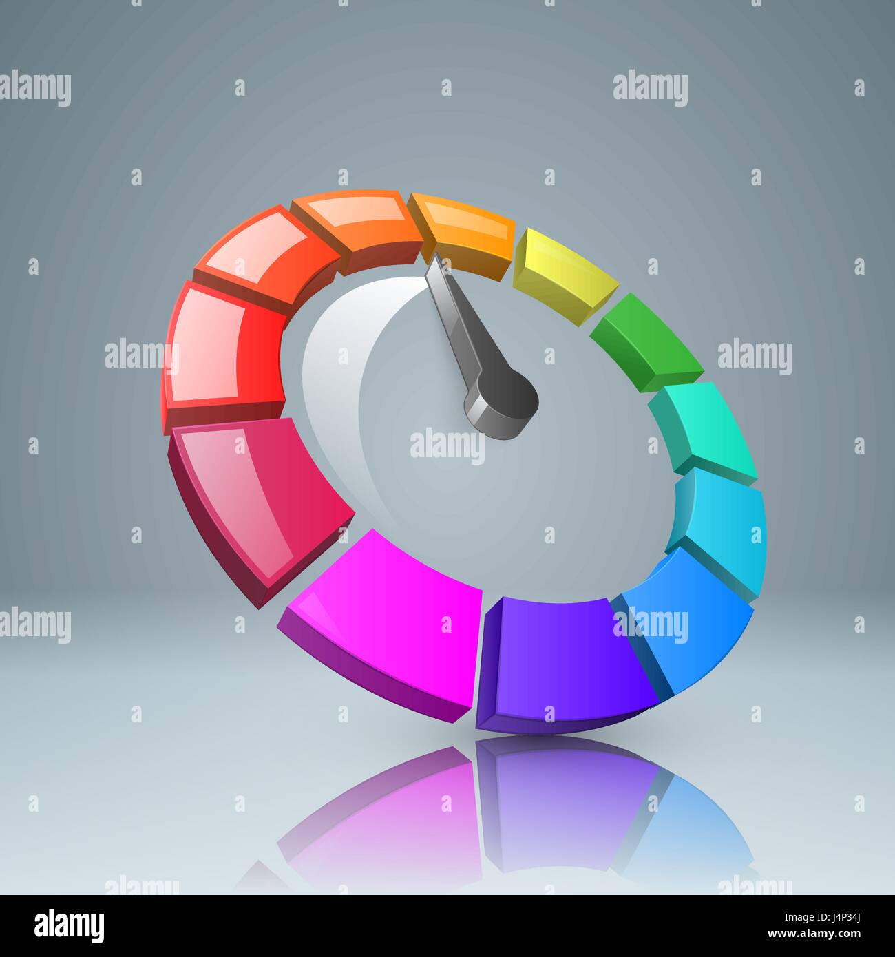 Abstract 3D Infographic. Speedometer, arrow icon Stock Vector Image ...