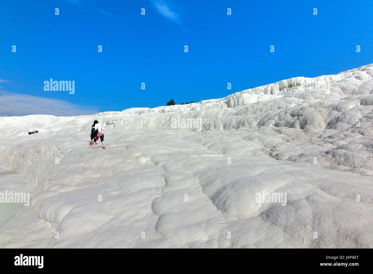 the white rock in pamukkale turkey Stock Photo - Alamy
