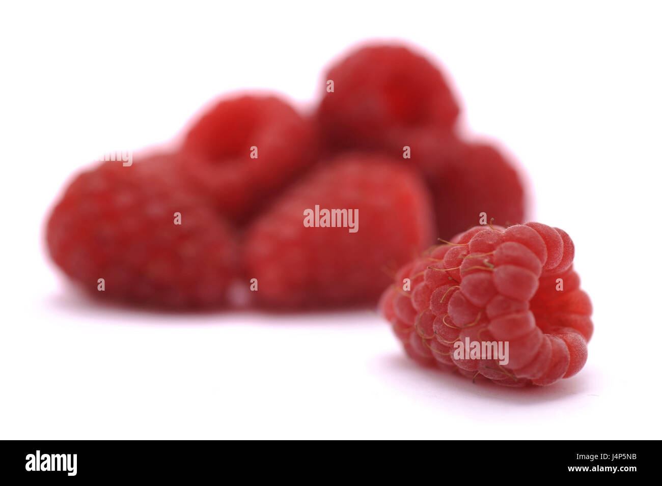 Raspberries, Rubus idaeus, blur, Stock Photo