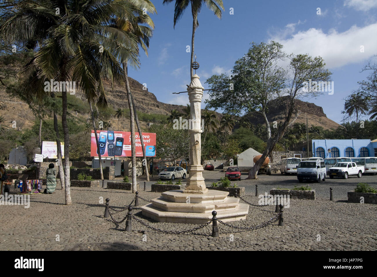 Monument, pillar, Cidade Velha, Santiago, Kapverden, Stock Photo