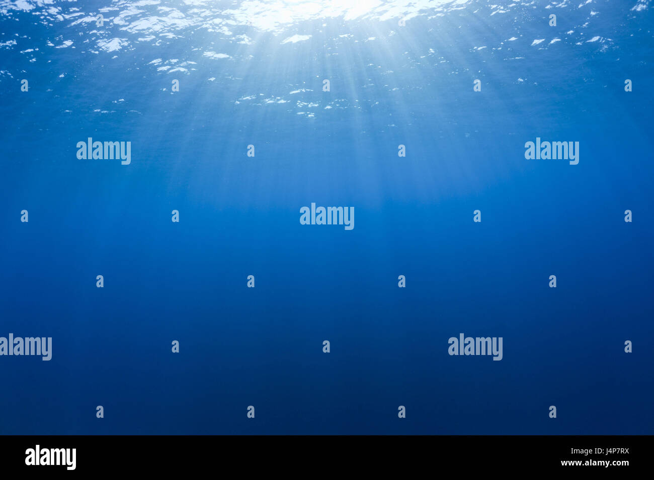 Underwater recording, sunrays, ocean surface Stock Photo Alamy