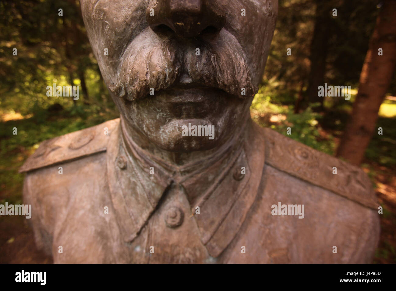Lithuania, Grutas, Grutas park, subject park, Stalin's sculpture, detail, Stock Photo