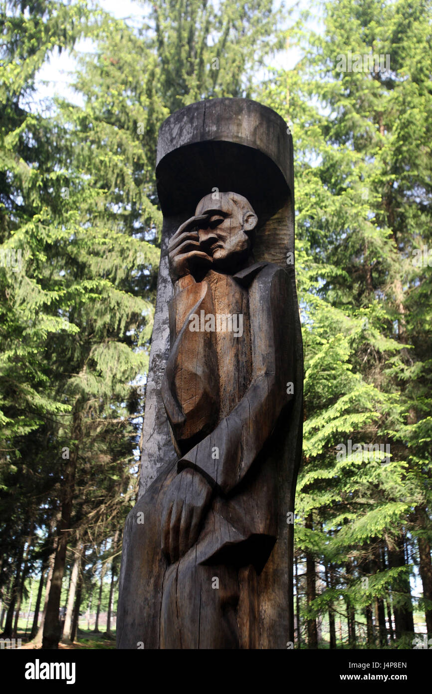 Lithuania, Grutas, Grutas park, subject park, wooden sculpture, wood, Stock Photo