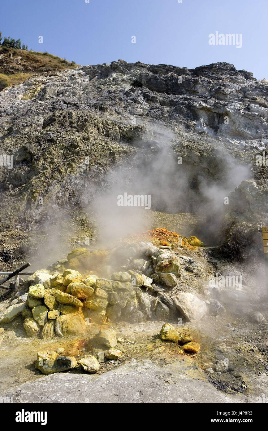 Italy, Solfatara, sulphur fields, rocks, rock, sulphur field, sulphur