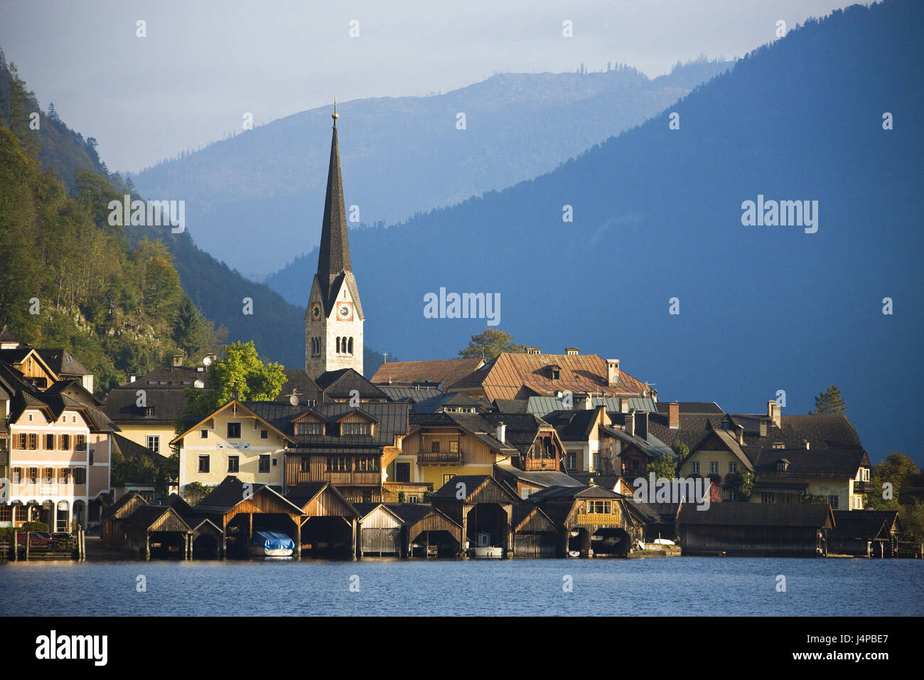 Austria, salt chamber property, Hallstatt, local view, lake Stock Photo