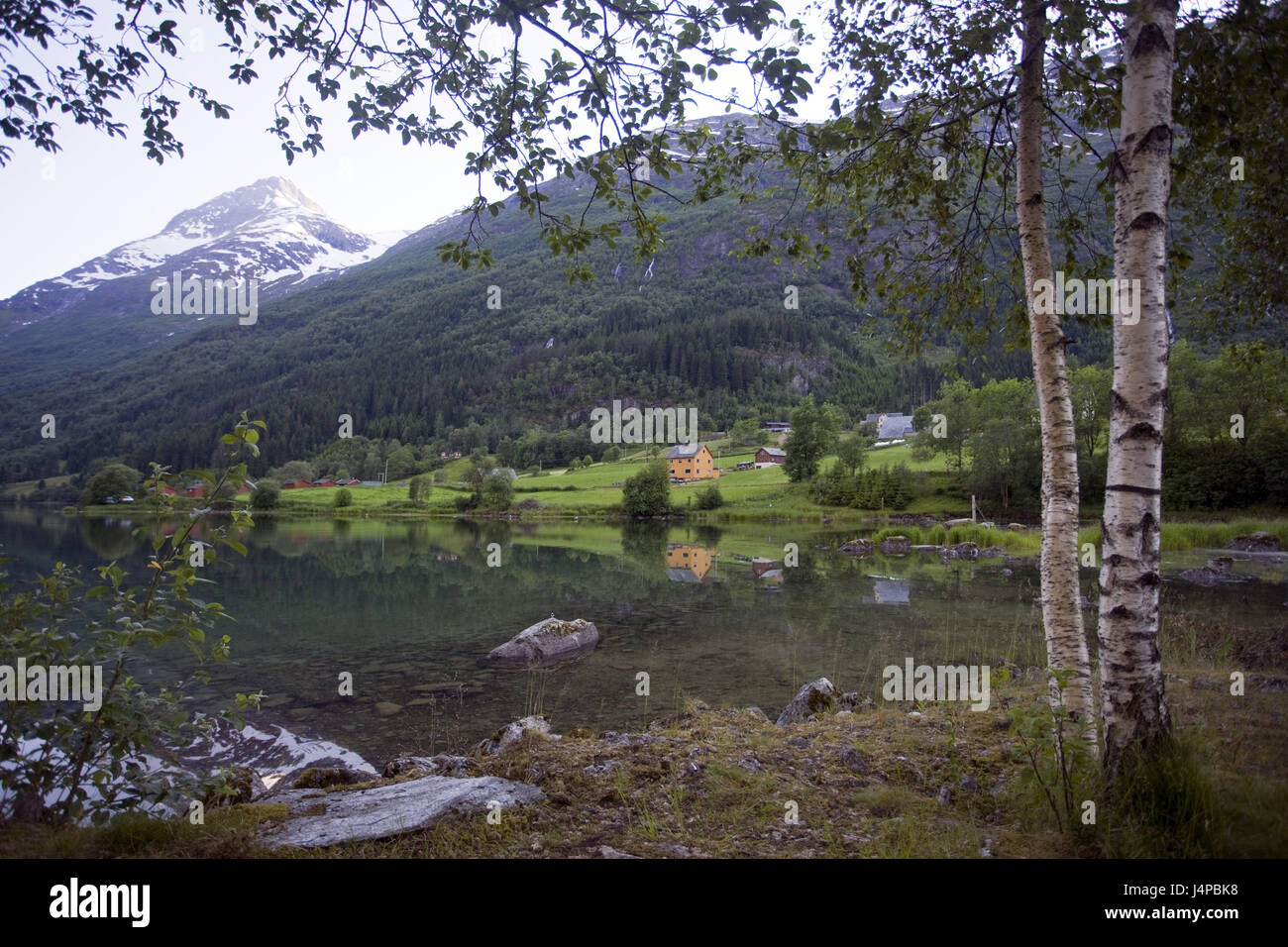 Norway, Sogn og Fjordane, Oldevatnet, lake, Stock Photo