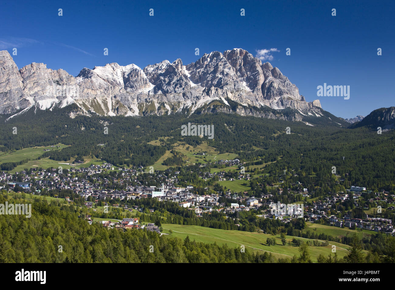 Italy, the Dolomites, Cortina D' Ampezzo, local view, Stock Photo