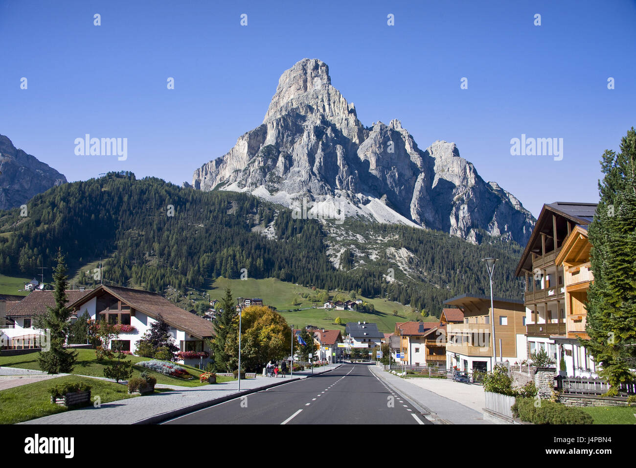 Italy, the Dolomites, South Tirol, Corvara, mountain Sassongher, Stock Photo