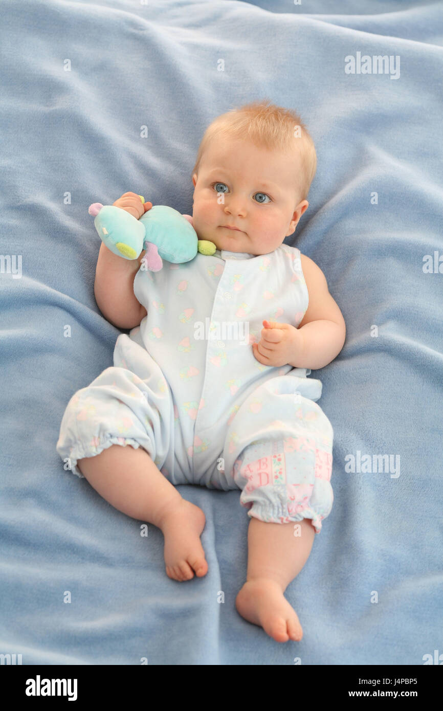 Baby, portrait, lie boy Stock Photo Alamy
