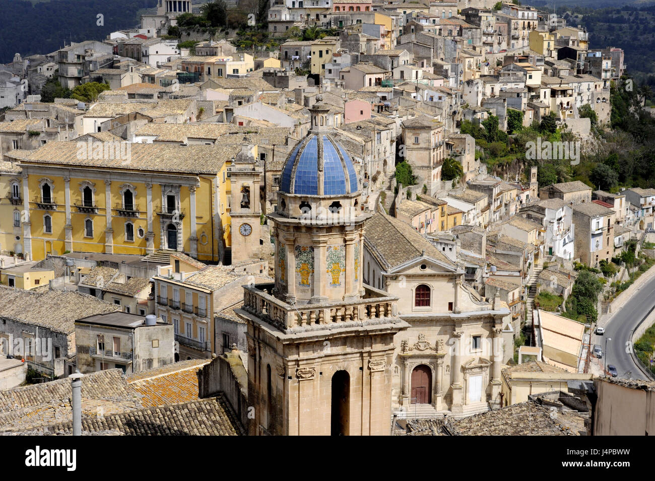Italy, Sicily, Ragusa Ibla, town view, Stock Photo