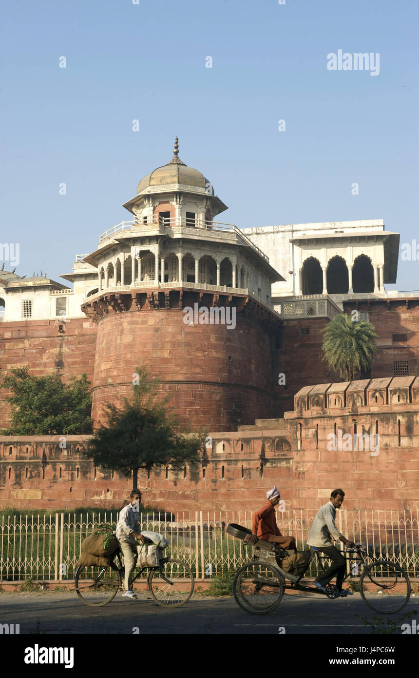India, Uttar Pradesh, Agra, Red fort, Stock Photo