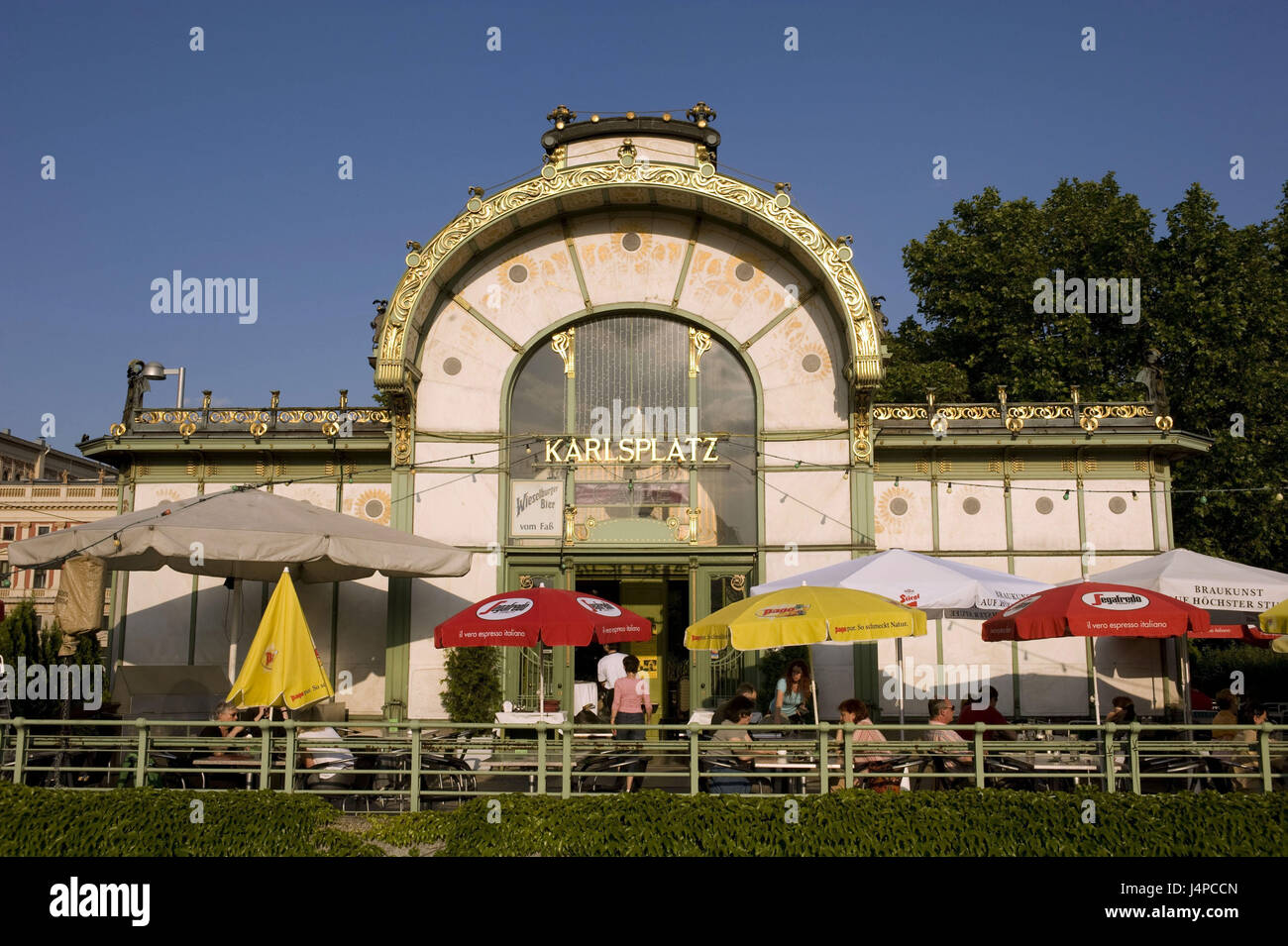 Austria, Vienna, Karl's square, Otto Wagner Pavillon, Stock Photo