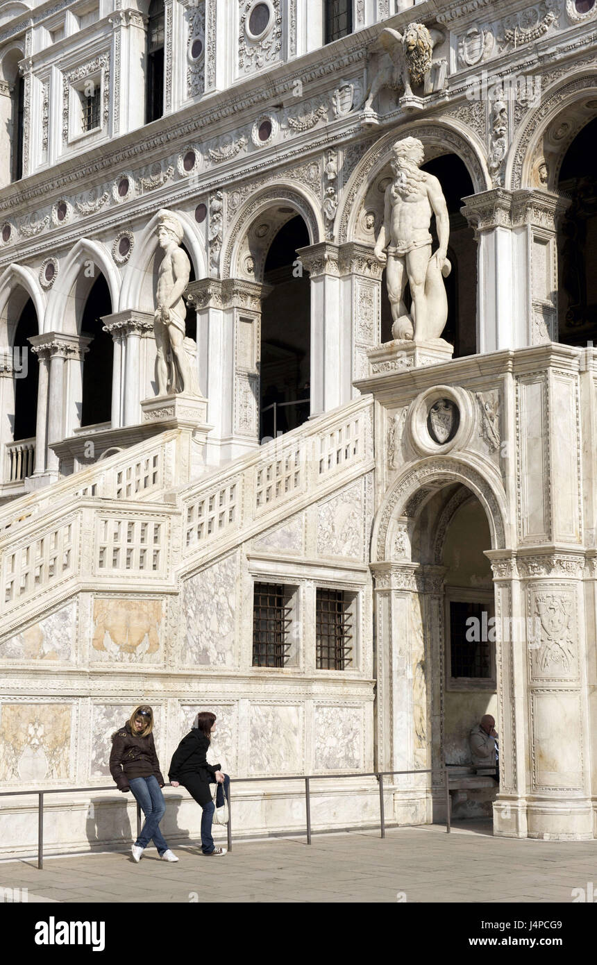 Italy, Veneto, Venice, Palazzo Ducale, Scala dei giganti, Stock Photo