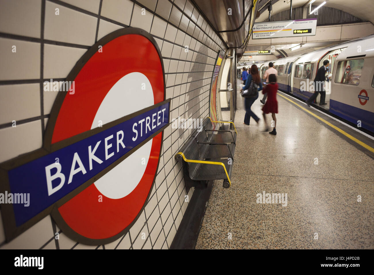 Great Britain, England, London, Baker Street, underground, subway
