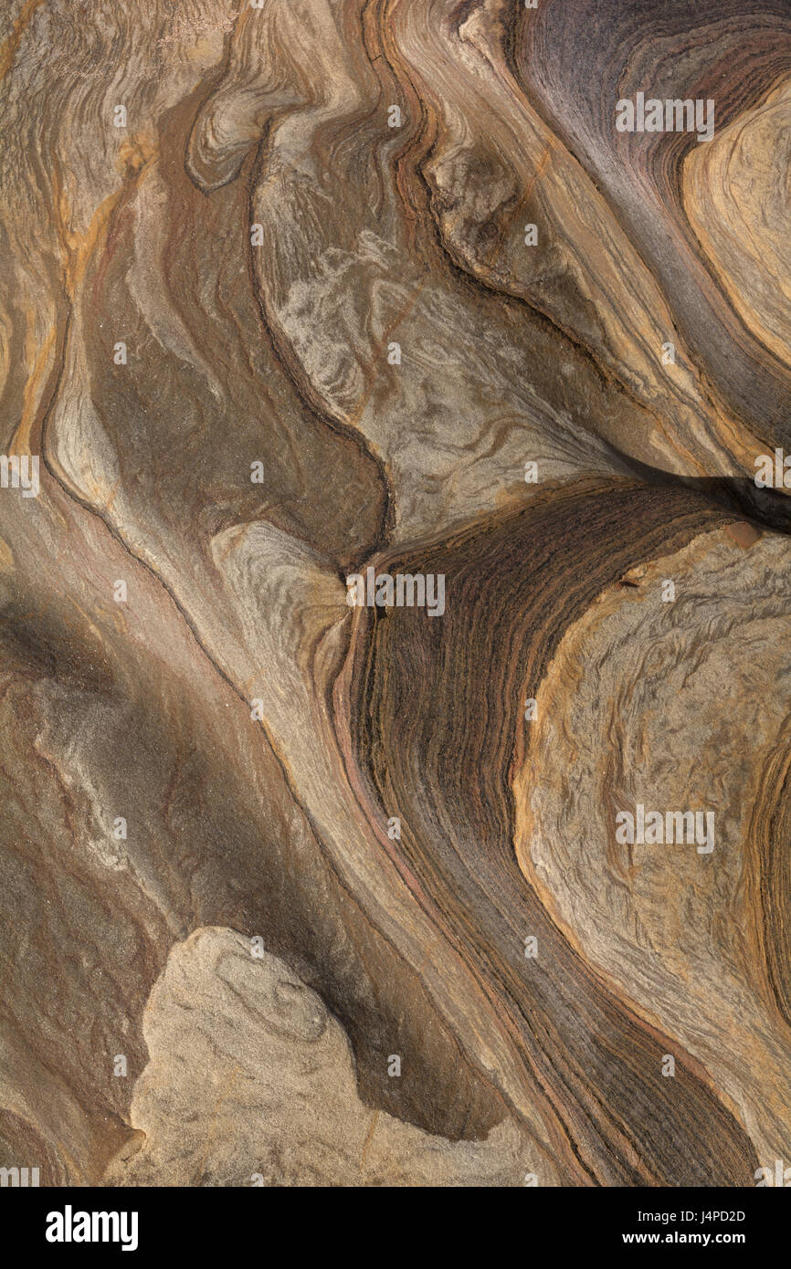 Sandstone with geological contour lines Stock Photo