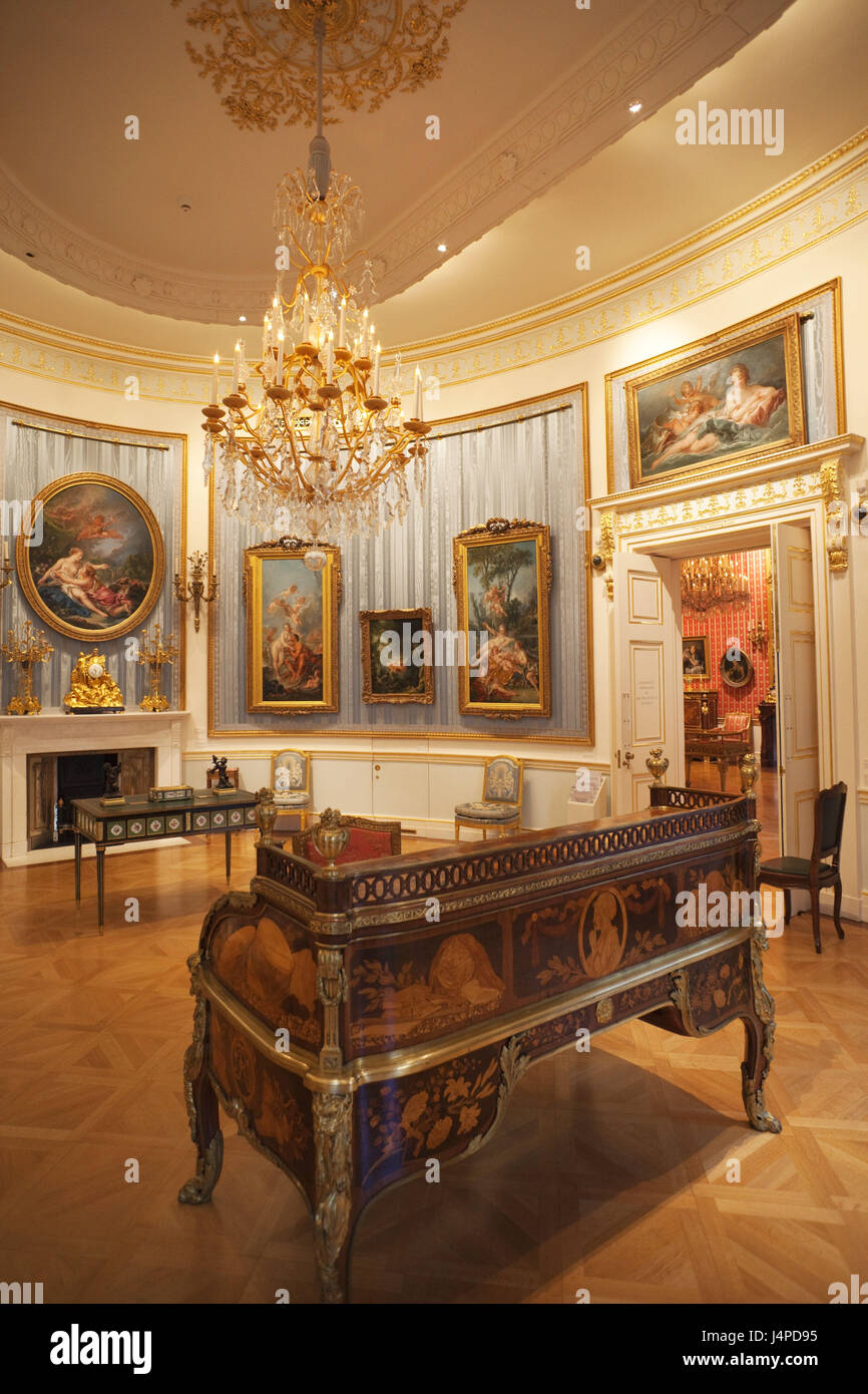 Great Britain, England, London, The Wallace Collection Art Gallery, oval Drawing Room, Stock Photo