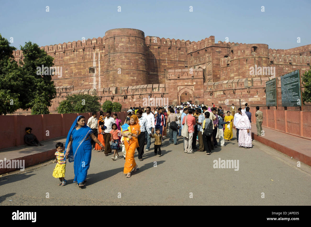 India, Uttar Pradesh, Agra, Red fort, goal of Amar Singh, Amar Singh Pol, Stock Photo