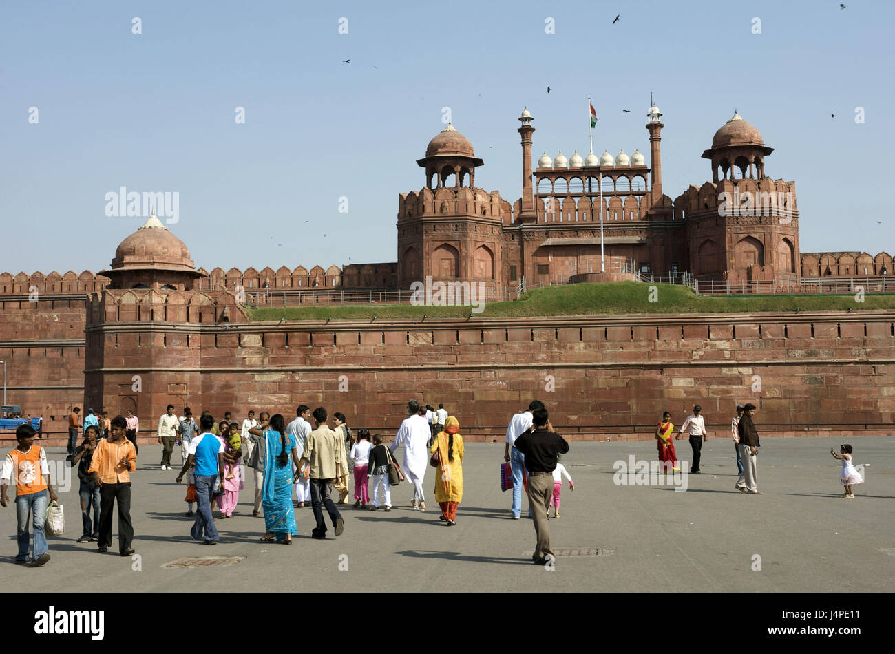 India, Delhi, Old Delhi, Red fort, Lahore gates, Stock Photo