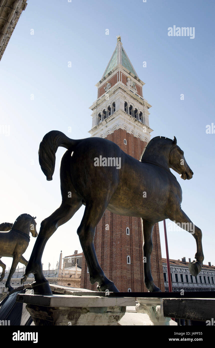 Italy, Veneto, Venice, Campanile, Stock Photo