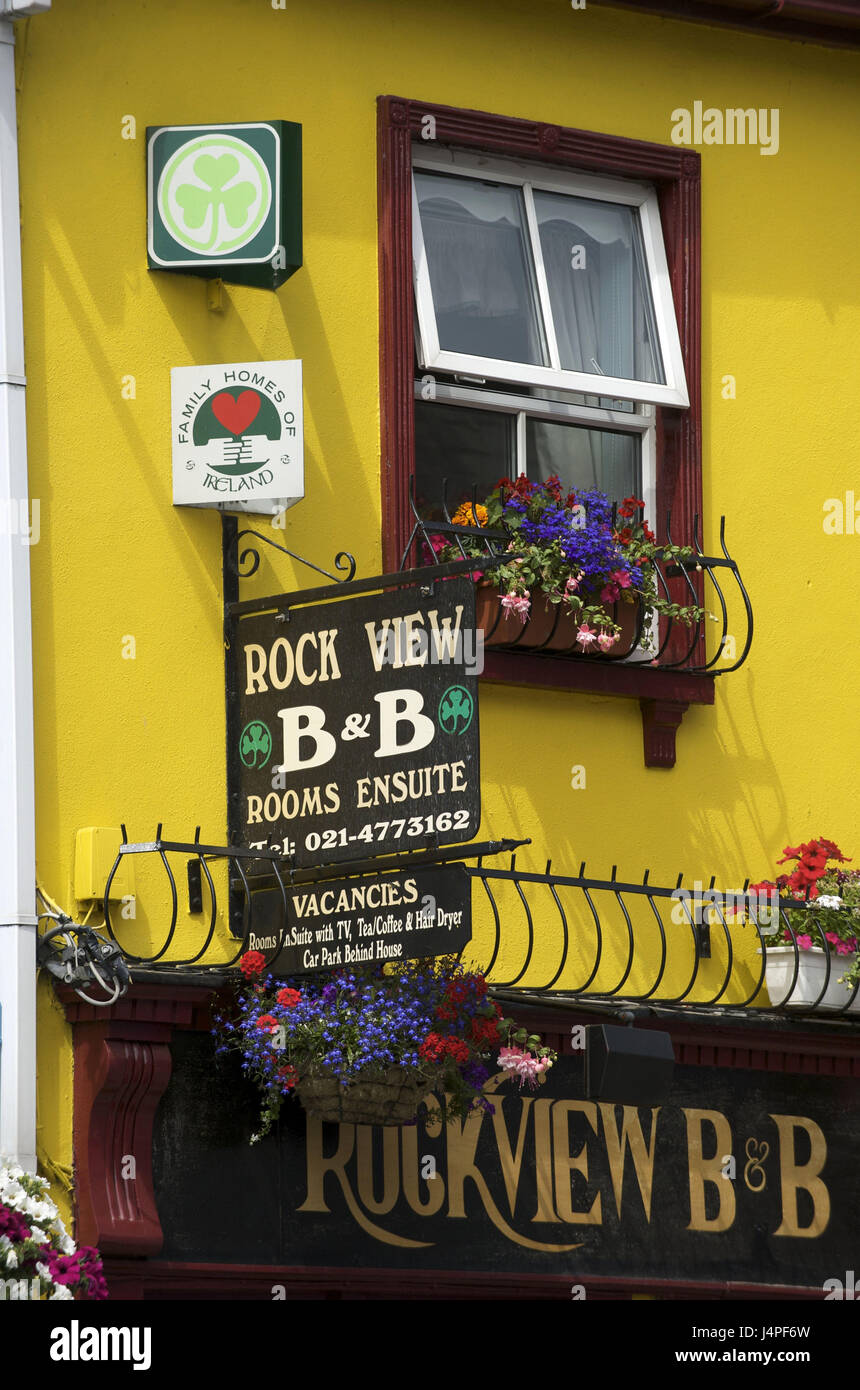 Ireland, Munster, Cork county, Kinsale, Bed and Breakfast Stock Photo