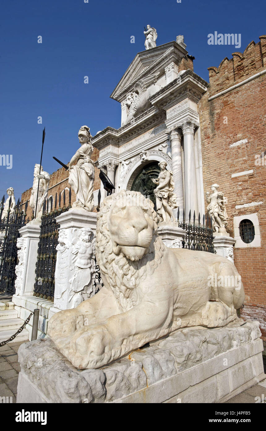 Italy, Veneto, Venice, portal goal Ingresso Tu Terra, Stock Photo