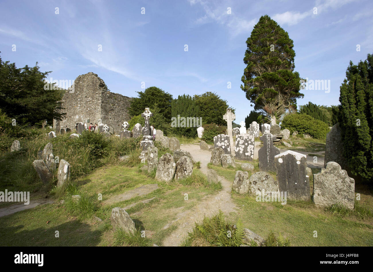 Ireland, Leinster, county Wicklow, Glendalough, cloister attachment, cemetery, Stock Photo