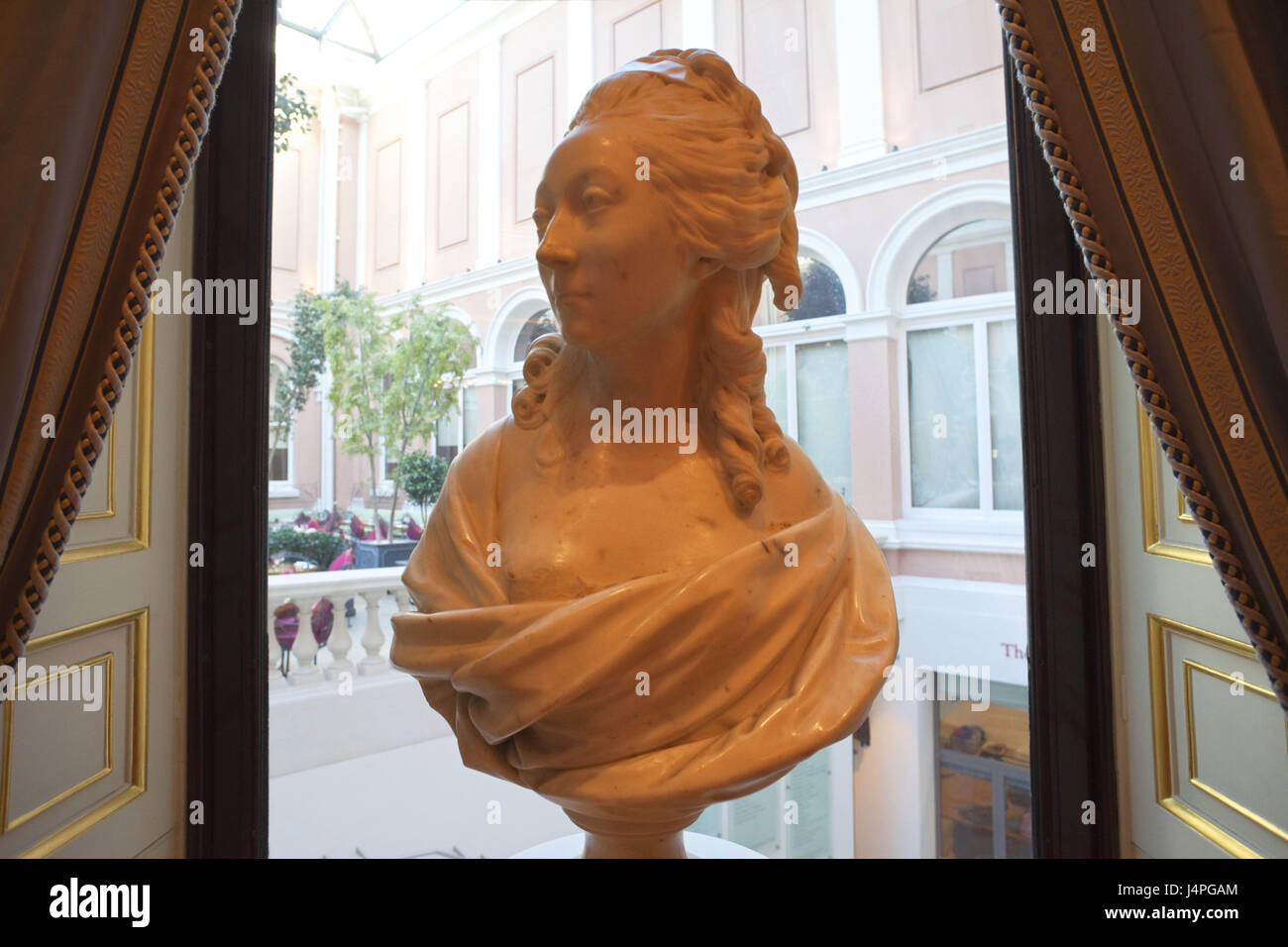 Great Britain, England, London, Wallace Collection Art Gallery, bust, Madame de Serilly, Houdon, Stock Photo