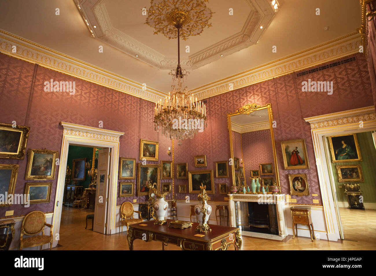 Great Britain, England, London, Wallace Collection Art Gallery, Small Drawing Room, Stock Photo