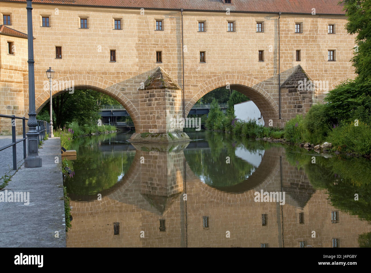 Germany, Bavaria, Upper Palatinate, Amberg, city wall, town glasses ...