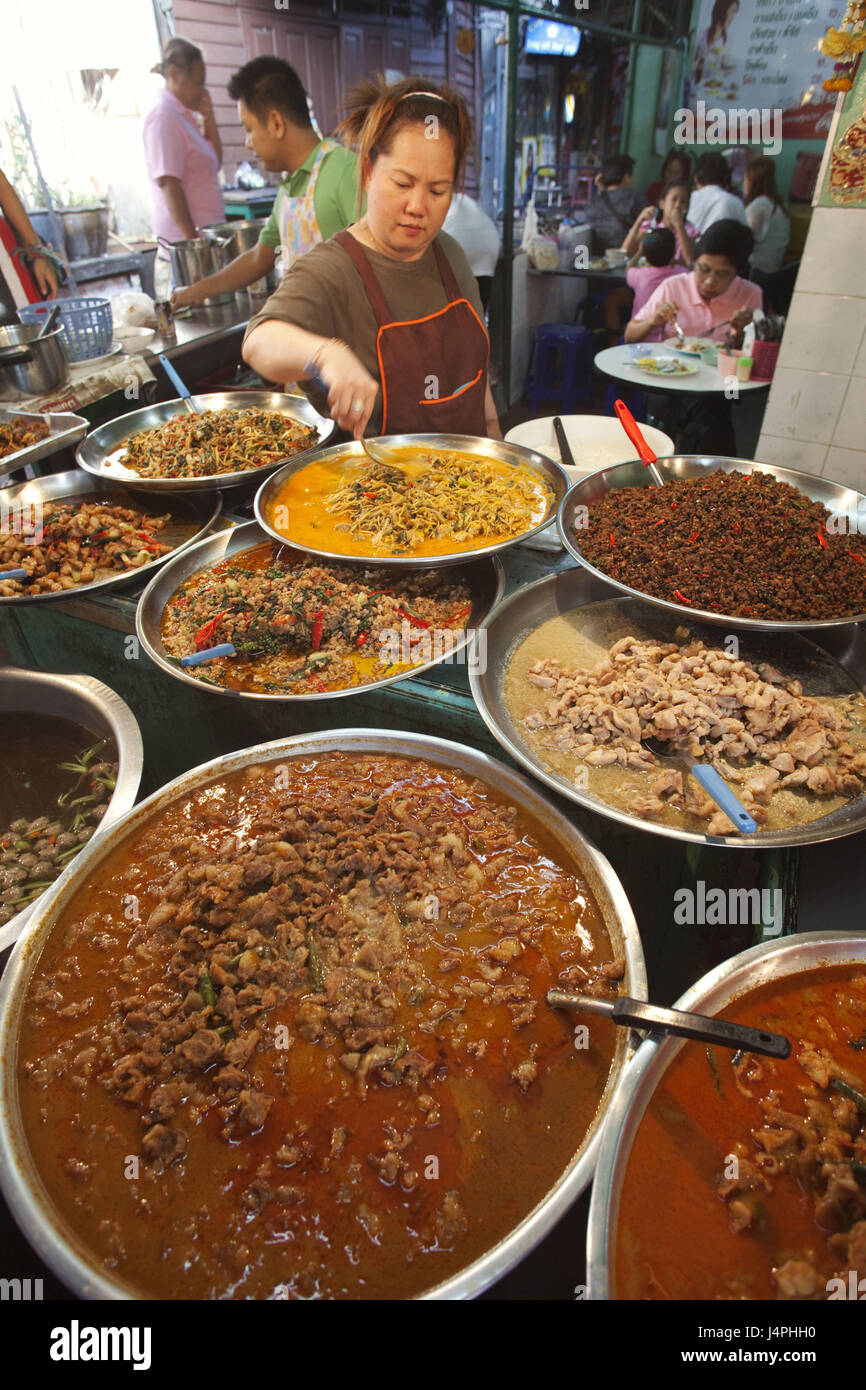 Thailand, Bangkok, restaurant, foods, to cooks, guests, Stock Photo