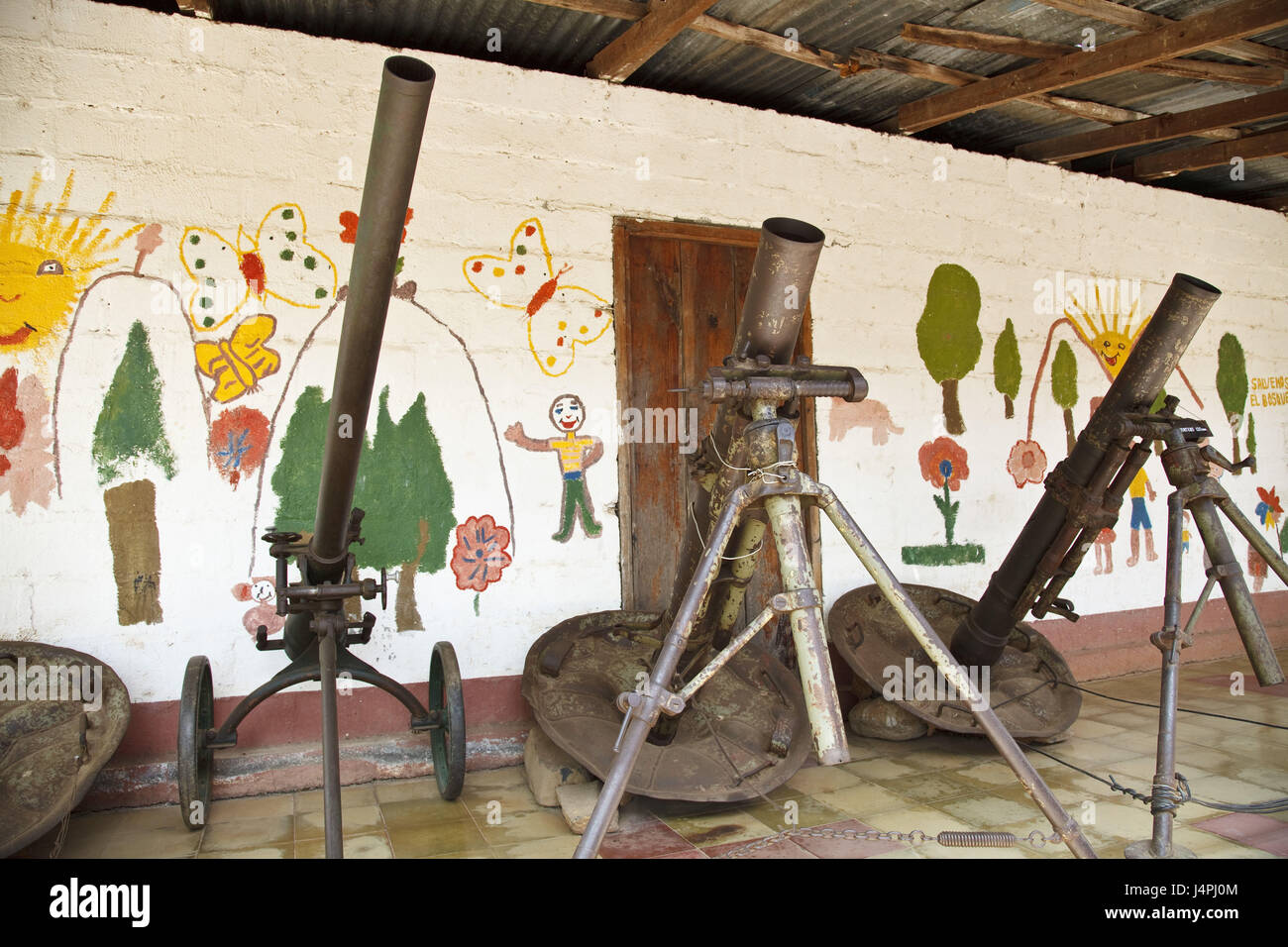 El Salvador, Perquin, revolutionary museum, exhibits, Stock Photo