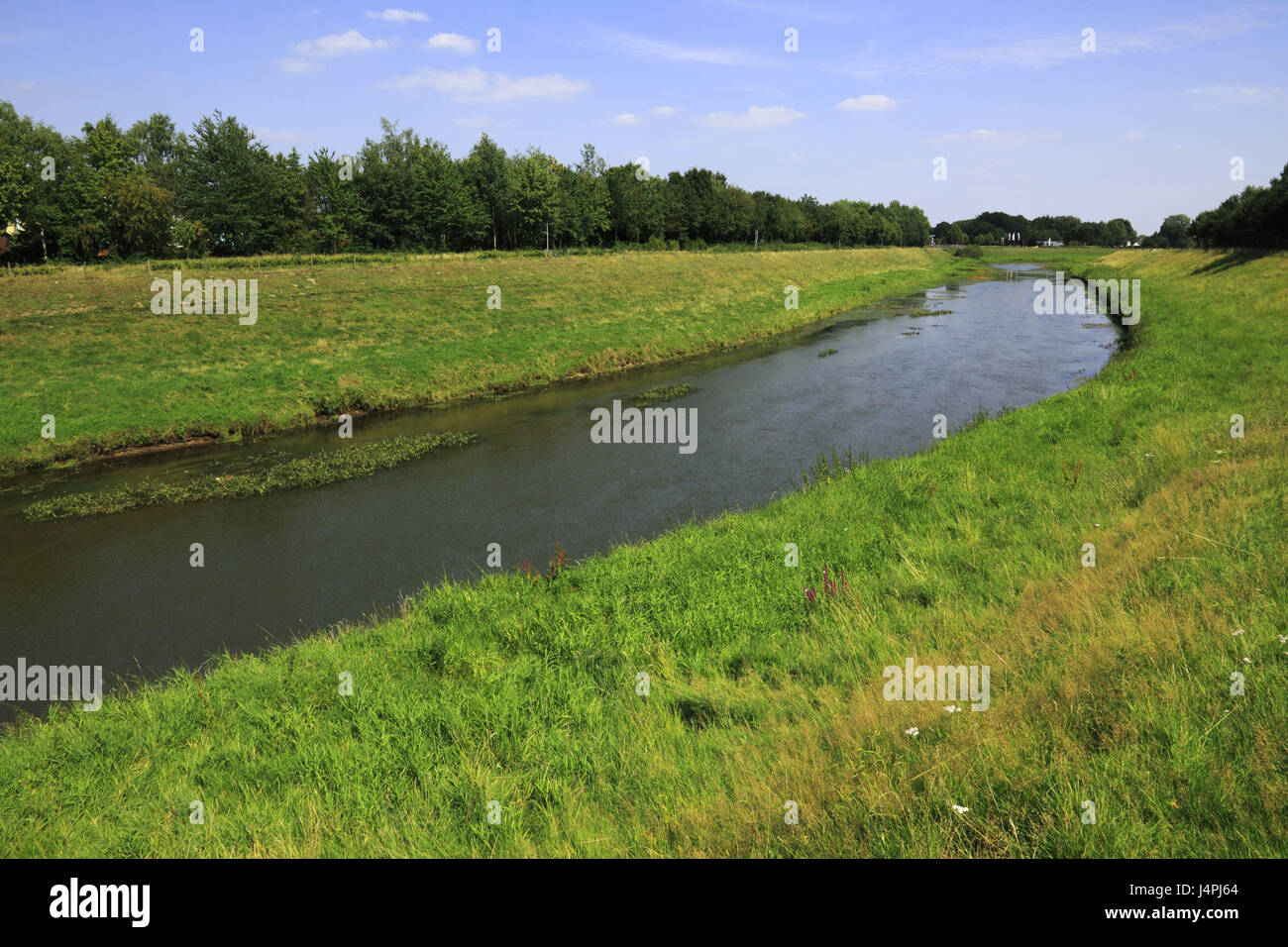 Germany, Löningen, big hare, hare's valley, Oldenburg cathedral country, Lower Saxony, hare's scenery, river scenery, panorama, Stock Photo