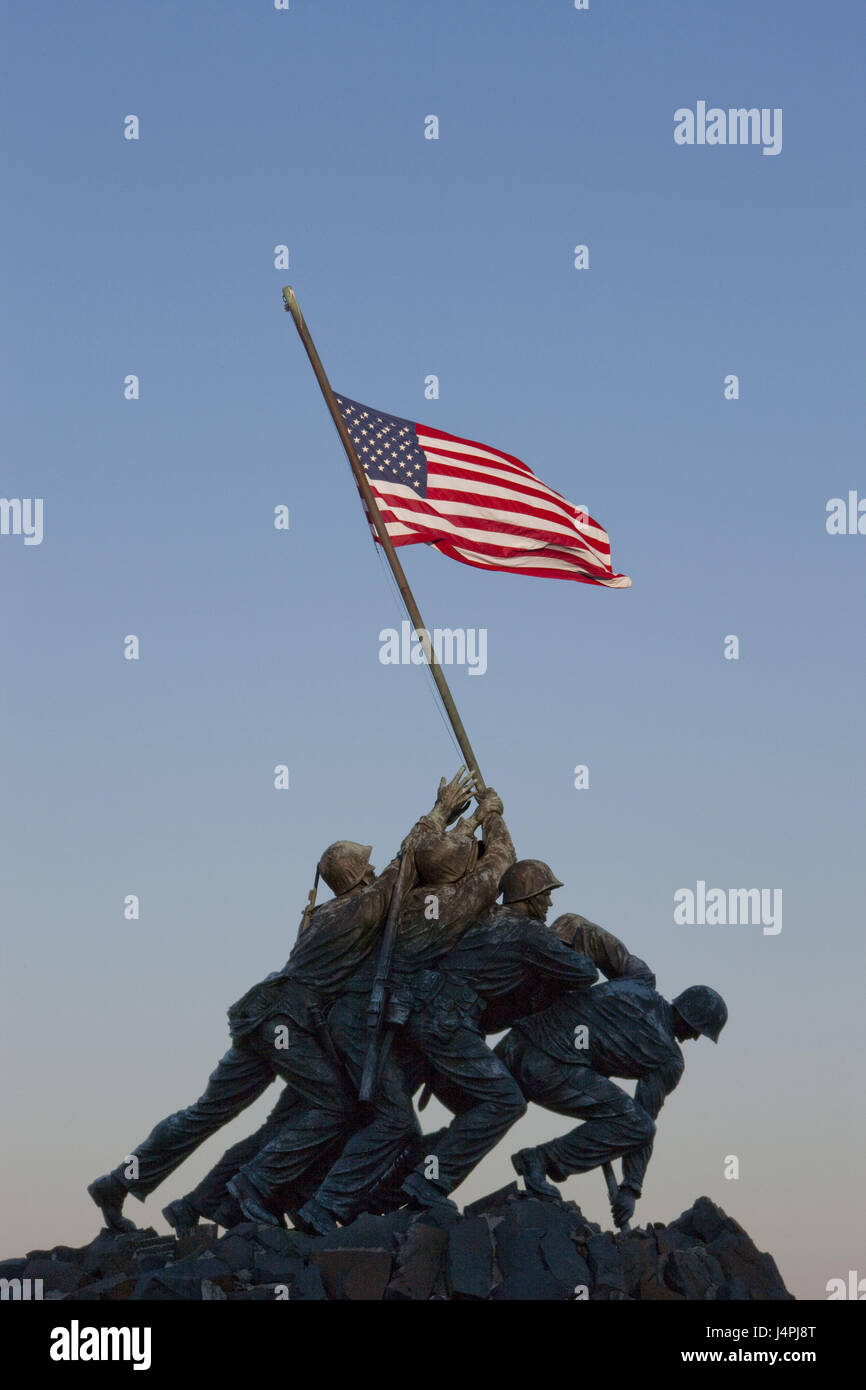 The USA, Washington city, Iwo Jima Memorial, Stock Photo