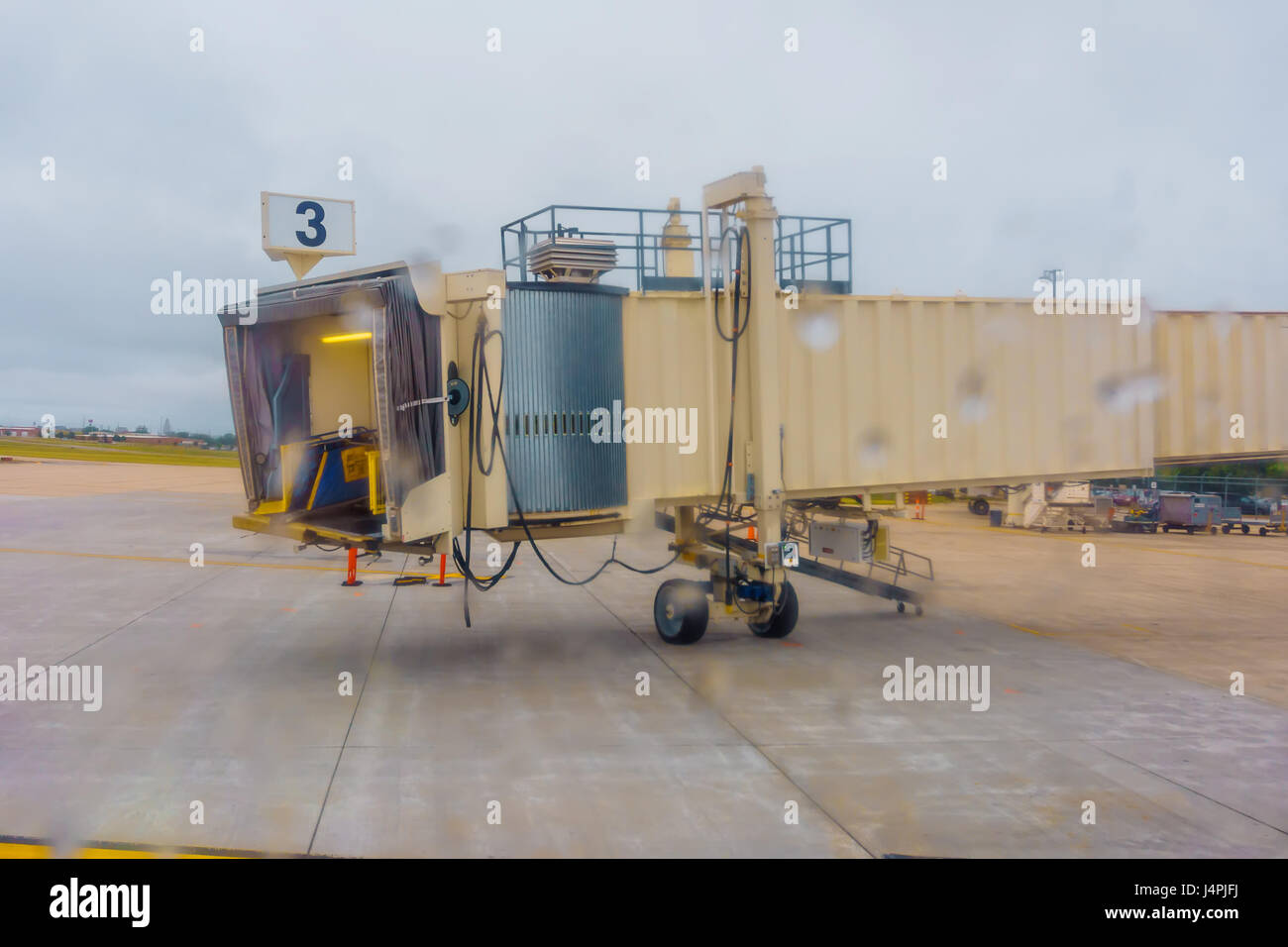 flight, gate, parked at the airport Gate Aeroport Stock Photo