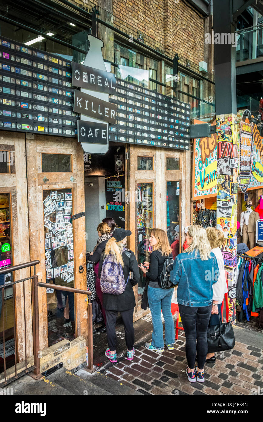 The Cereal Killer Cafe in Camden Market in NW1, London, UK Stock Photo