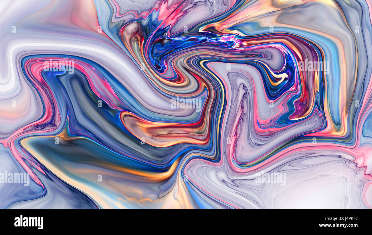 Colorful psychedelic liquefied background looks like painting Stock ...