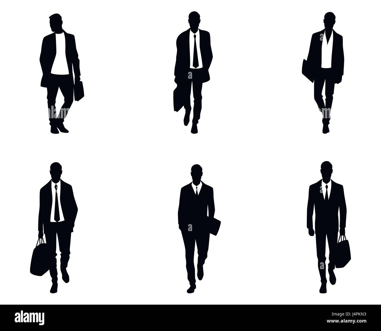 Vector illustration of six businessmen set Stock Vector Image & Art - Alamy