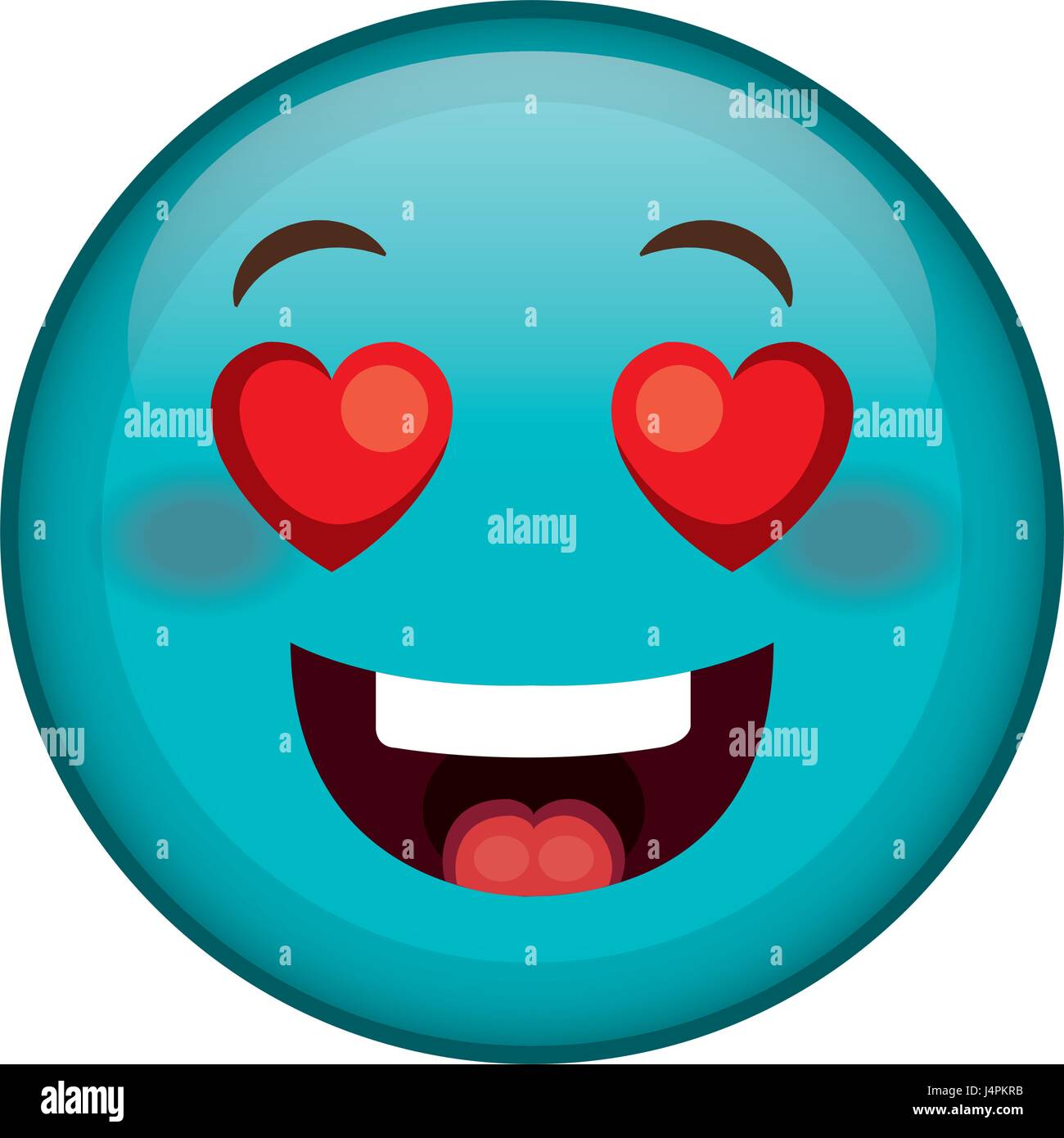 Emoticon Kiss Love Emoji Face Stock Vector Images - Alamy