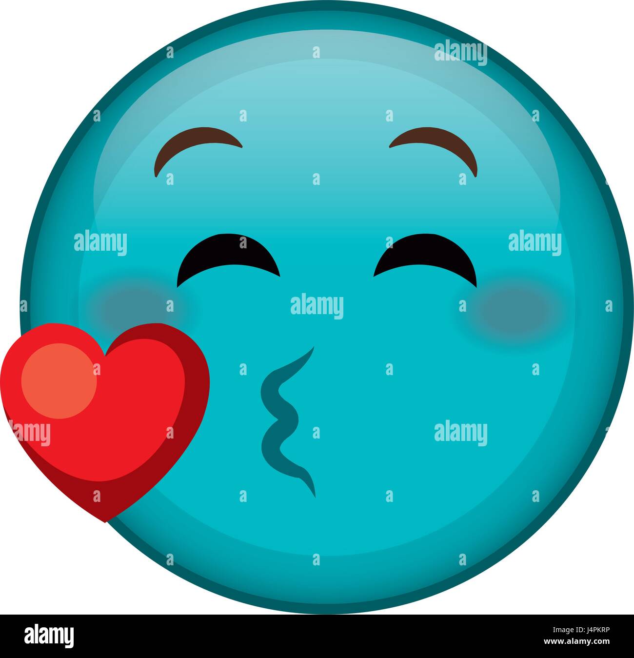 in love face emoticon kawaii character Stock Vector Image & Art - Alamy