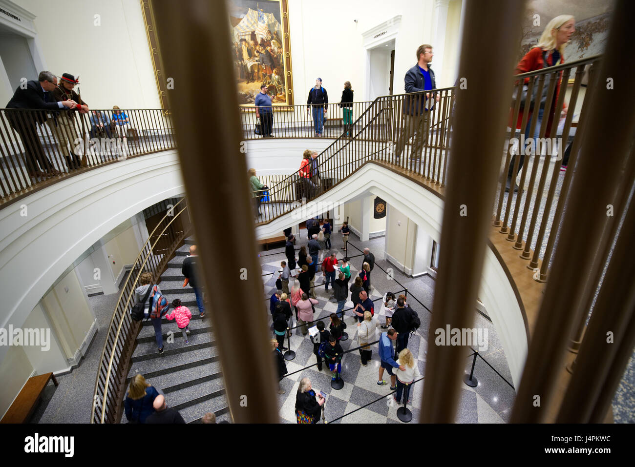 The Oneida Indian Nation Atrium of the Museum of the American Revolution, in Philadelphia, PA. Stock Photo