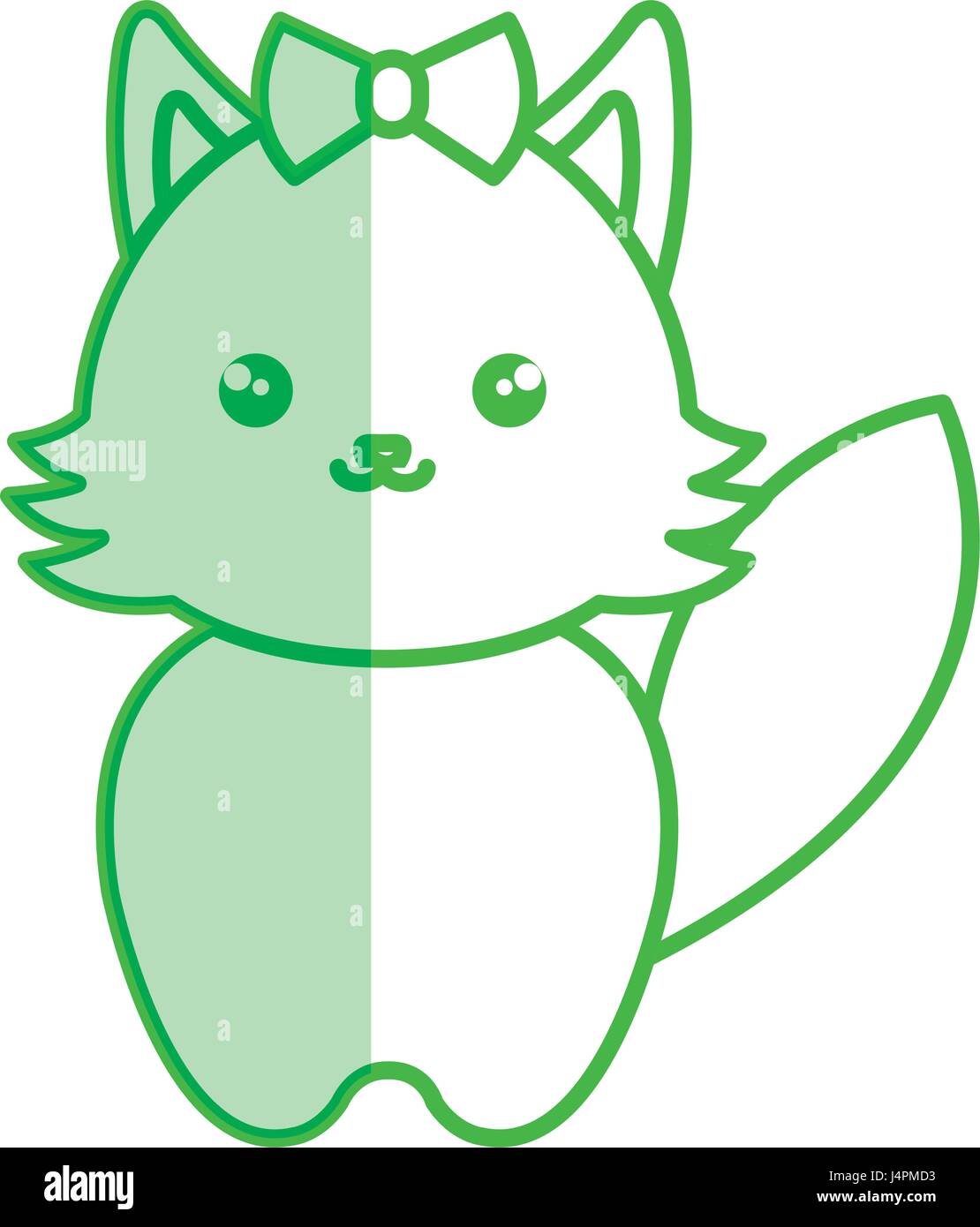 cute and tender female fox kawaii style Stock Vector Image & Art - Alamy