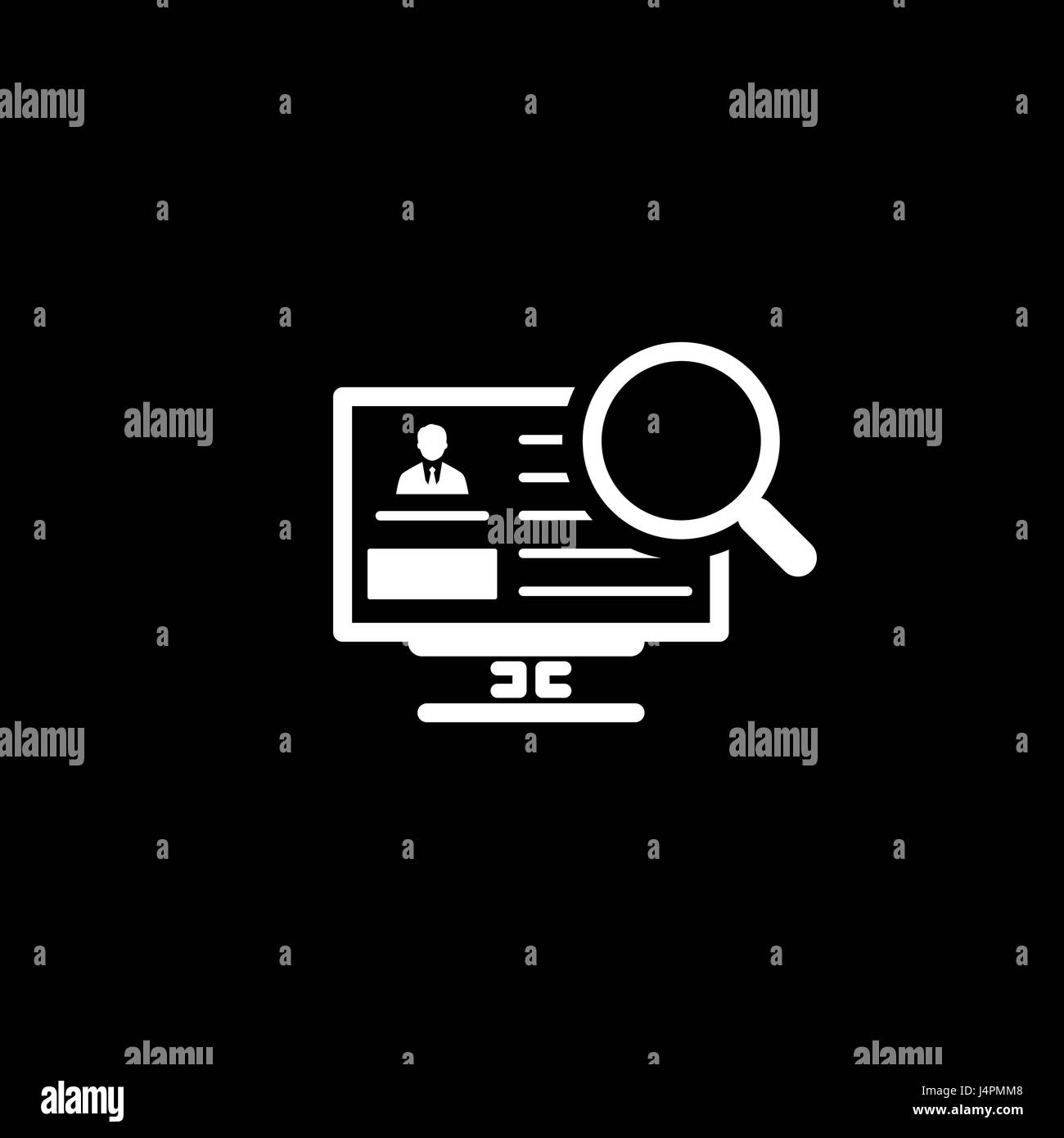 Search for Partners Icon. Business Concept. Flat Design. Stock Vector