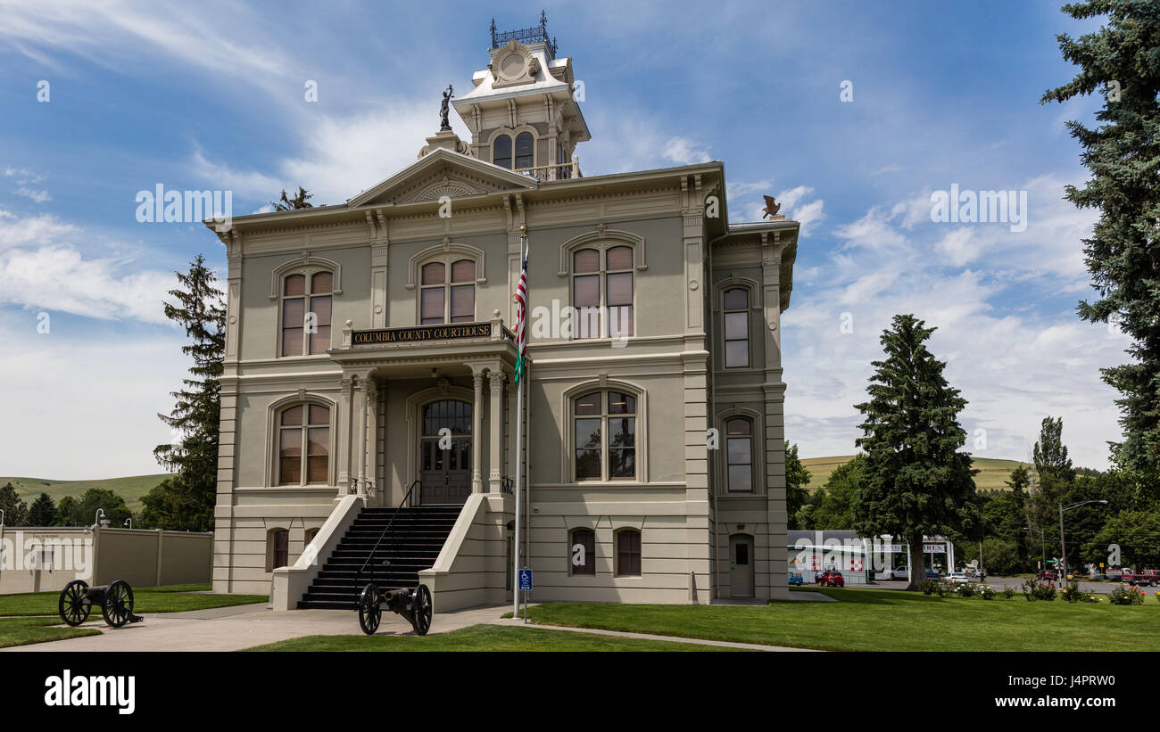 Columbia County Courthouse in Dayton, Washington in the Palouse region. Stock Photo