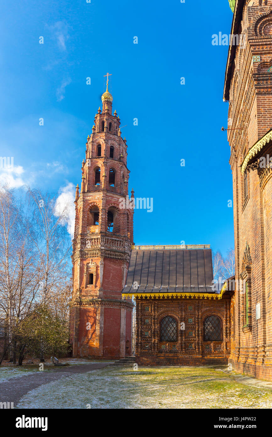 The belfru of St. John the Baptist Church in Yaroslavl at winter Stock ...