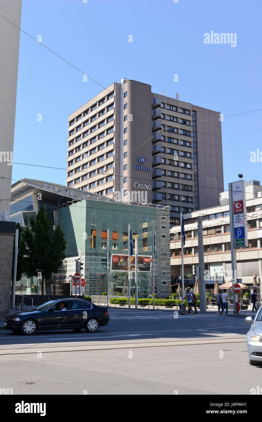 The Hilton Casino building, Innsbruck, Austria Stock Photo